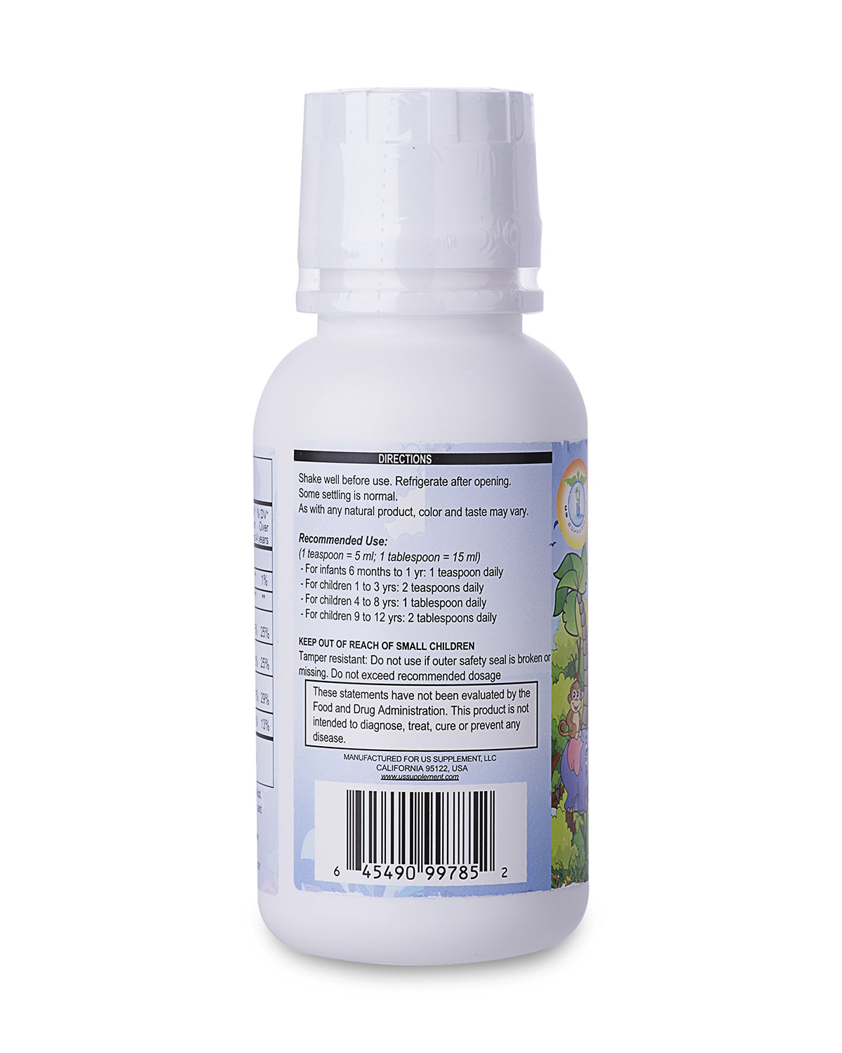 US Supplement Children's Liquid Calcium with Magnesium - 8 Fl Oz - image 2