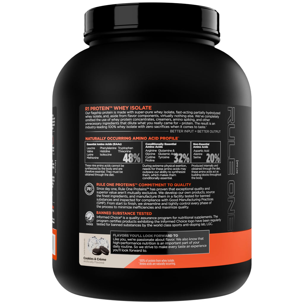 Rule 1 R1 Protein Whey Isolate - with 25g Protein & 6g BCAA