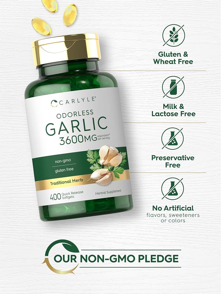 Carlyle Odorless Garlic Supplement - 400 Softgels - image 5
