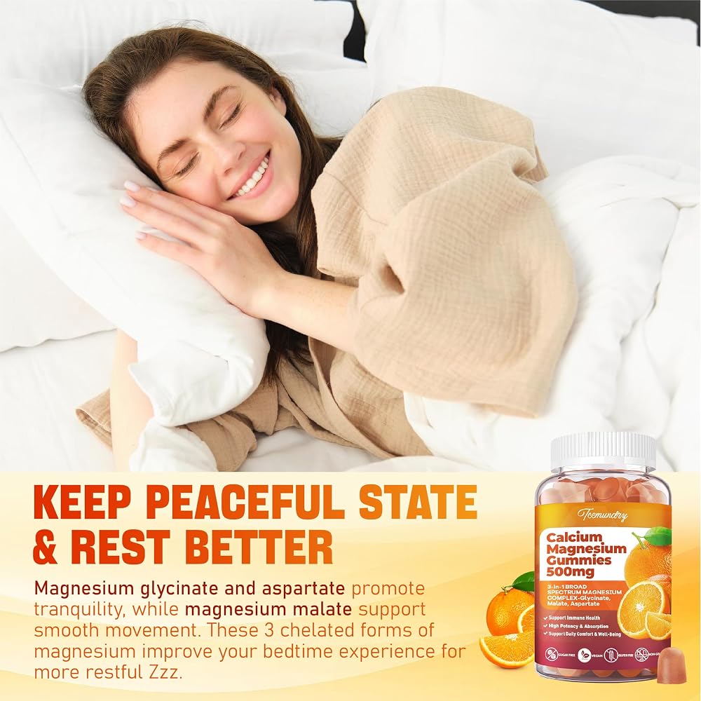 Tcemundry Calcium Magnesium Supplement Gummies for Adults: Calcium