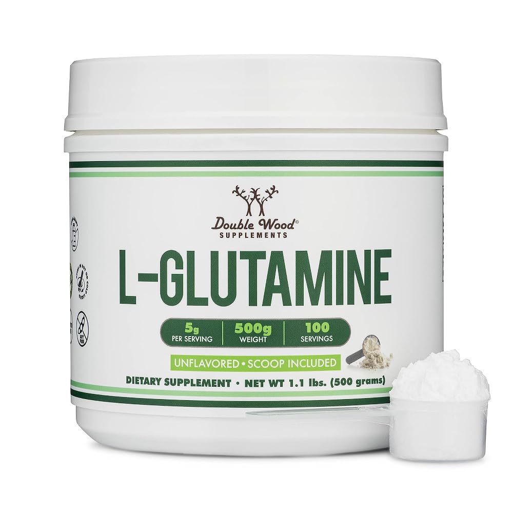 Double Wood Supplements L-Glutamine Powder 5g - 100 Servings - image 5