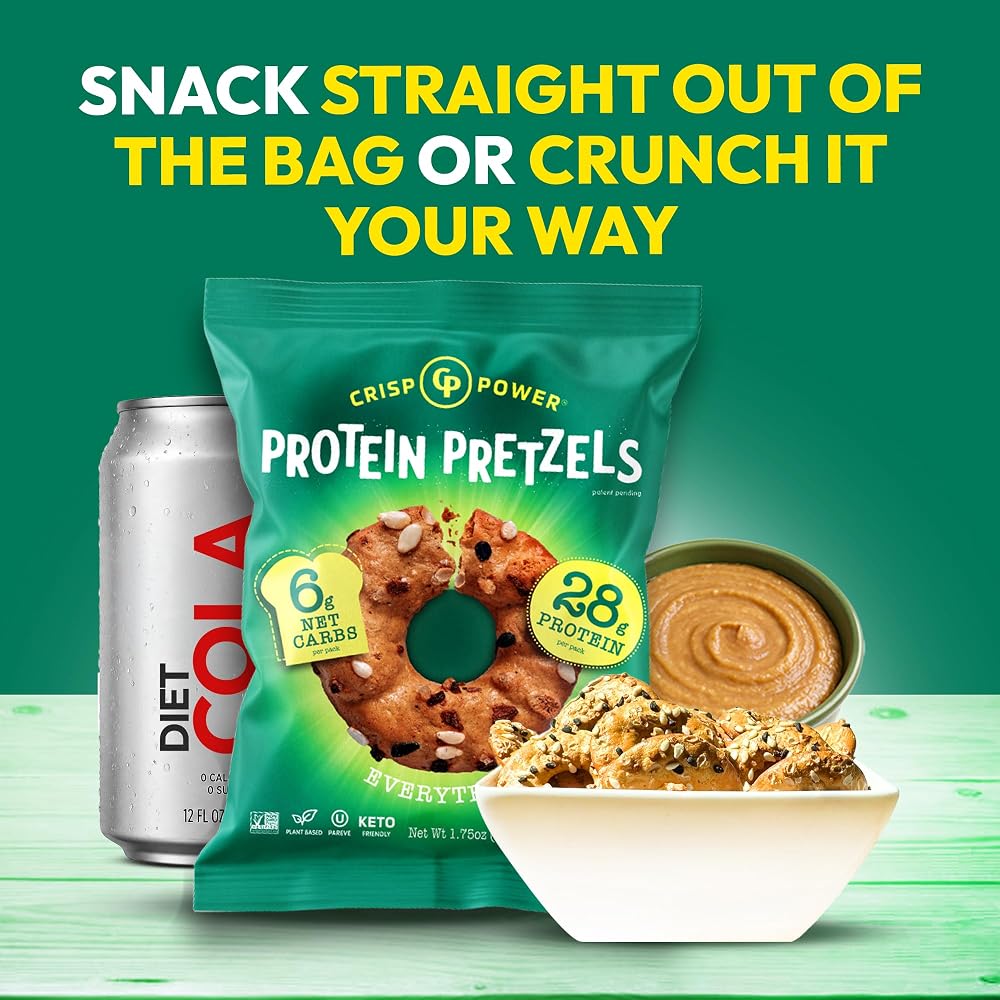 Crisp Power Everything Protein Pretzels High Protein Snack - 6 Pack - image 5