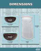 4Kay Collections Kava Strainer Bag with Coconut Shell Cups - 3 Items - image 6