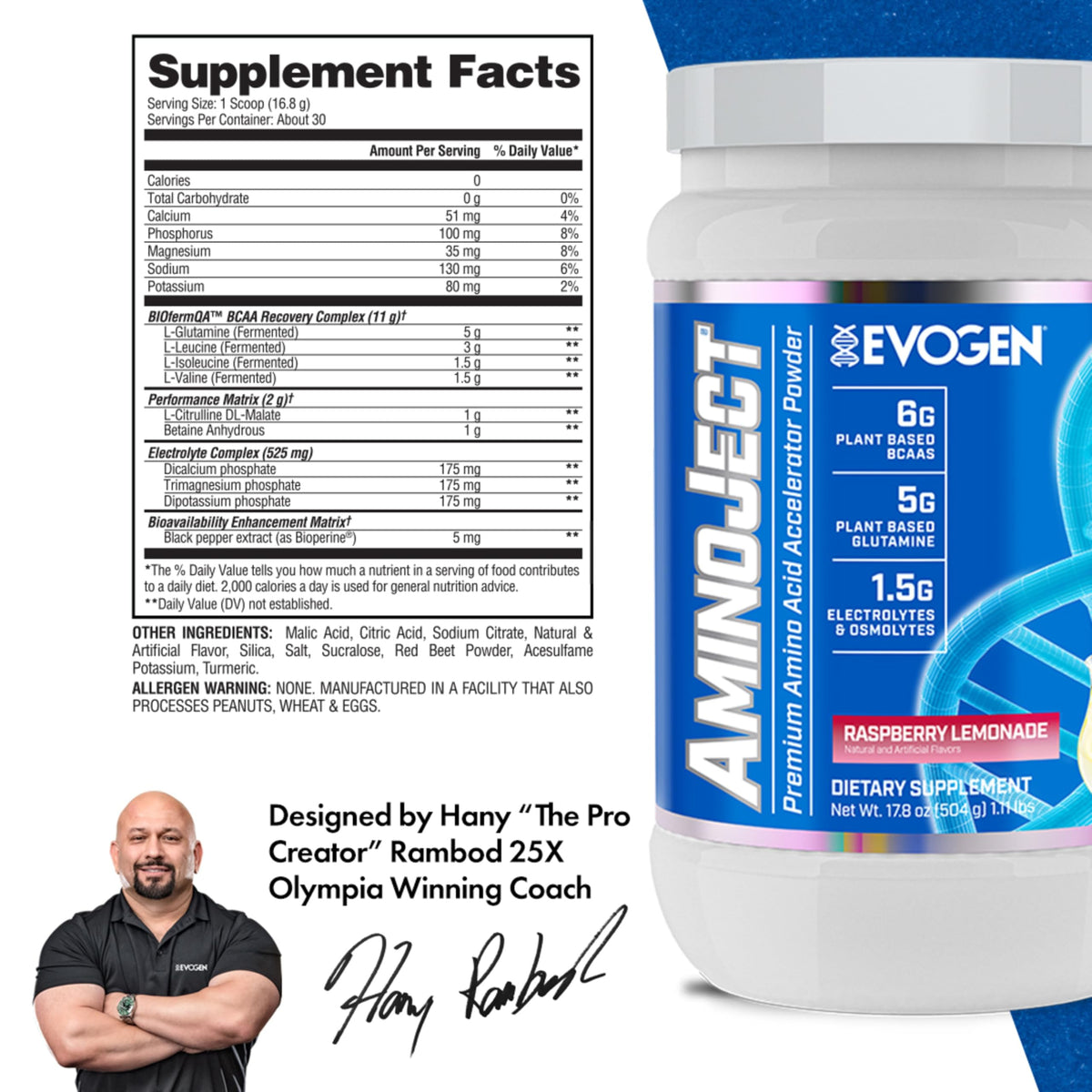 Evogen AminoJect - Amino Acid Accelerator Powder