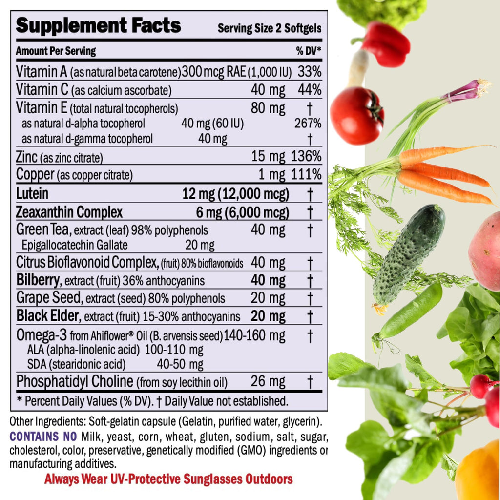 ANDREW LESSMAN Ultimate Eye Support Softgels - 12mg Lutein