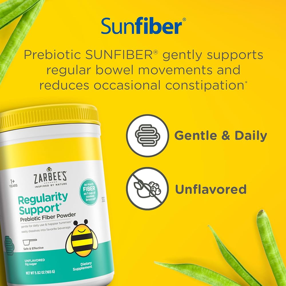 Zarbee's Kids Regularity Support Prebiotic Fiber Powder - 5.82 oz - image 2