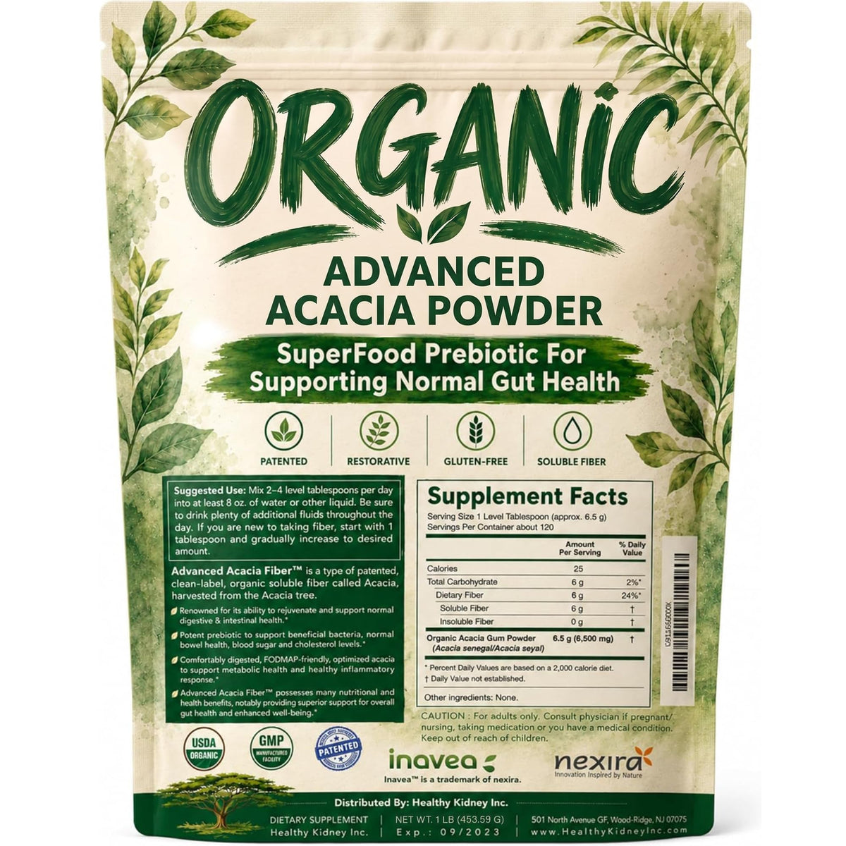Kidney Restore Advanced Acacia Fiber Powder Soluble Fiber Leaky Gut