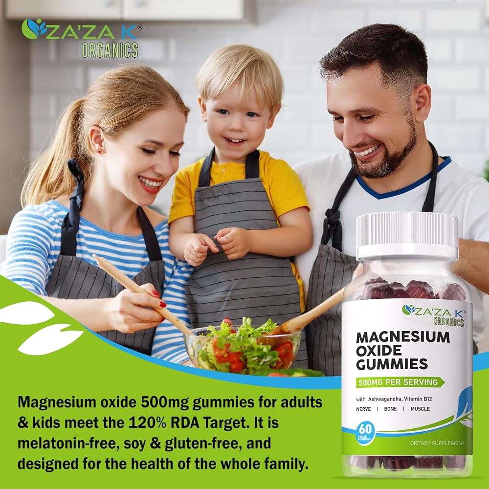 ZA'ZA K ORGANICS Magnesium Oxide Gummies for Sleep - 60 Gummies - image 5