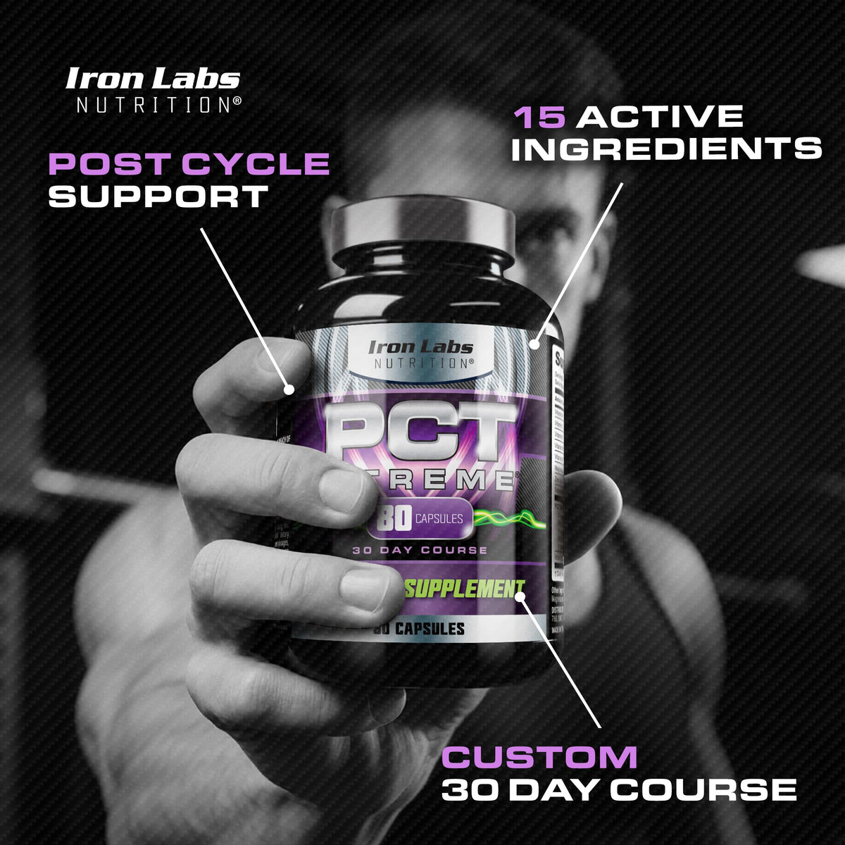 Iron Labs Nutrition PCT Xtreme Post Cycle Support - 80 Capsules - image 3