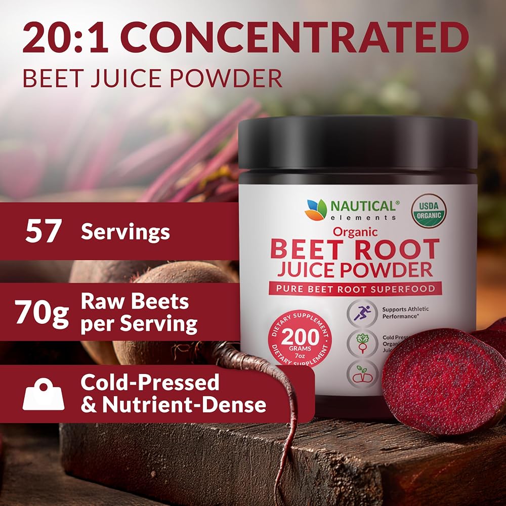 Nautical Elements Beet Juice Powder Organic - Cold Pressed - 20:1