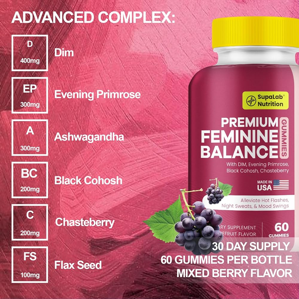 MEGNETA Female Balance Gummies Menopause Health Support - 60 Gummies - image 3