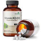 Futurebiotics Vitamin K2 (MK7) with D3 Supplement - Bone and Heart
