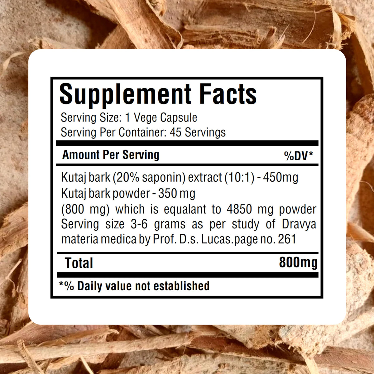 Herbsforever Kutaja Capsules Holarrhena Antidysenterica - 45 Vegetarian Capsules - image 3