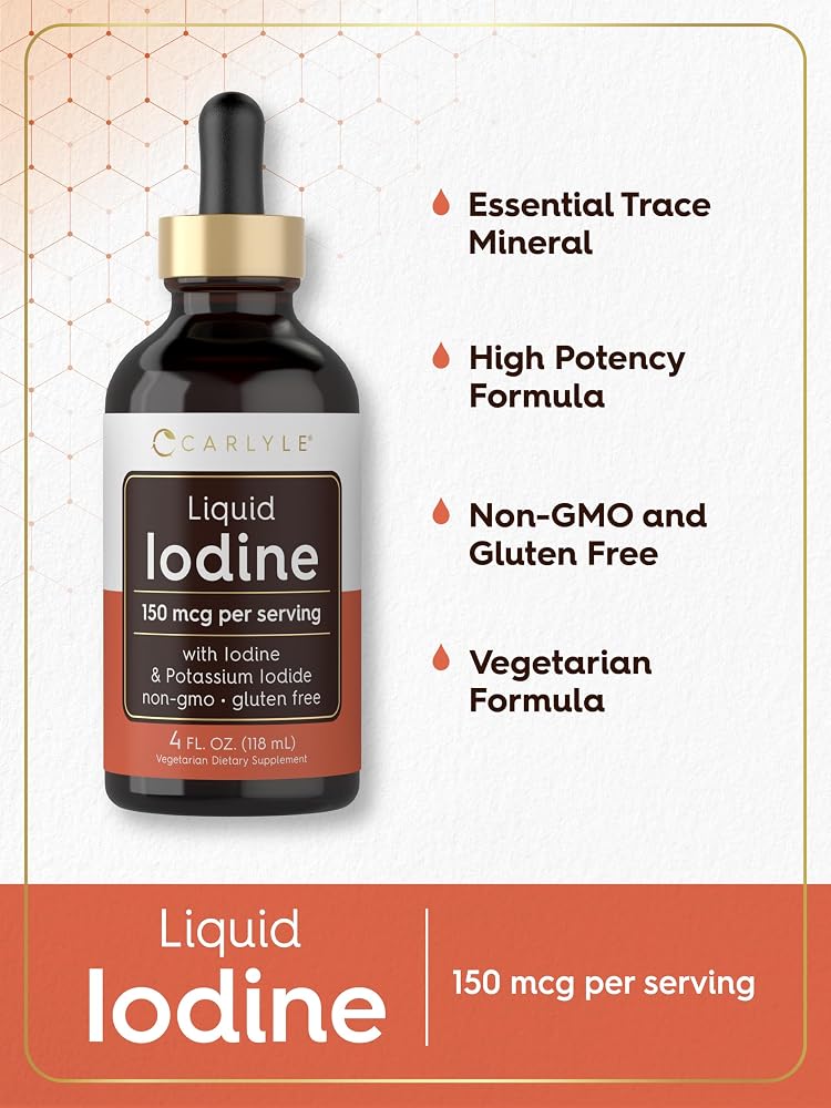 Carlyle Liquid Iodine Drops 150 mcg - 4 fl oz - image 4