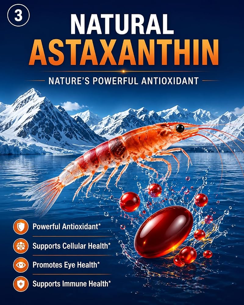 Kurryculum Krill Oil 500mg Omega-3 with Astaxanthin - 60 Softgels - image 8