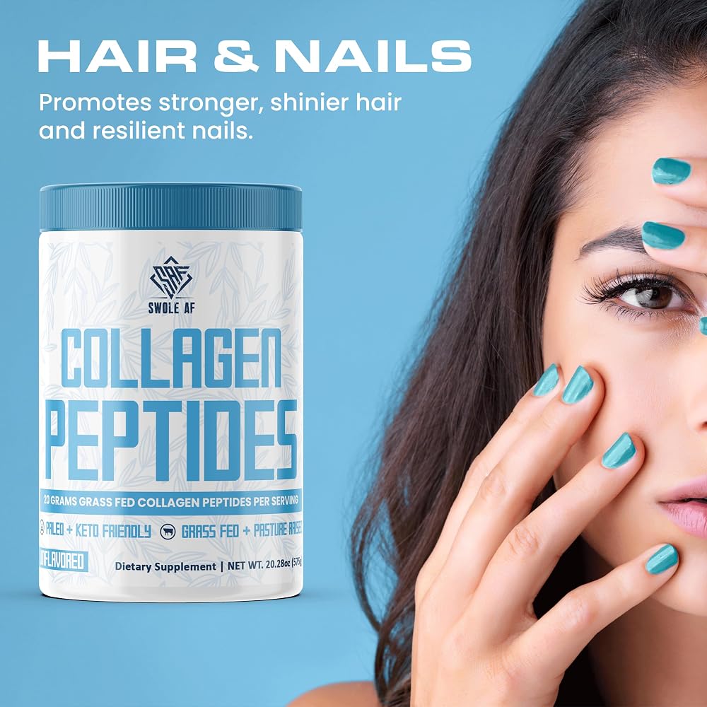 Swole AF Collagen Peptides Powder - 20.28 oz - image 6