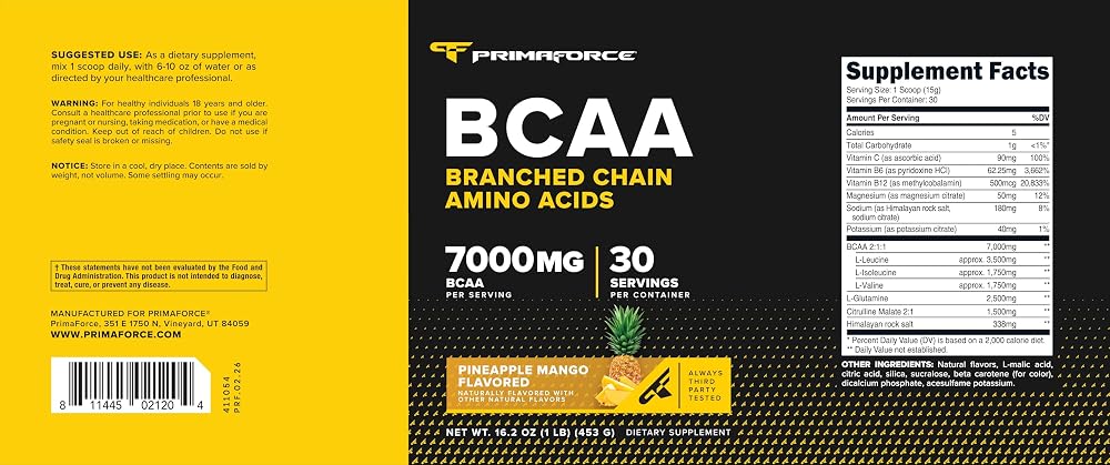 Primaforce BCAA Powder (30 Servings)