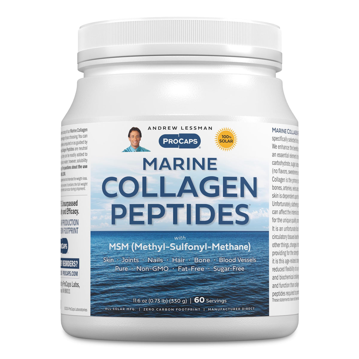 ANDREW LESSMAN Marine Collagen Peptides Powder and MSM Servings