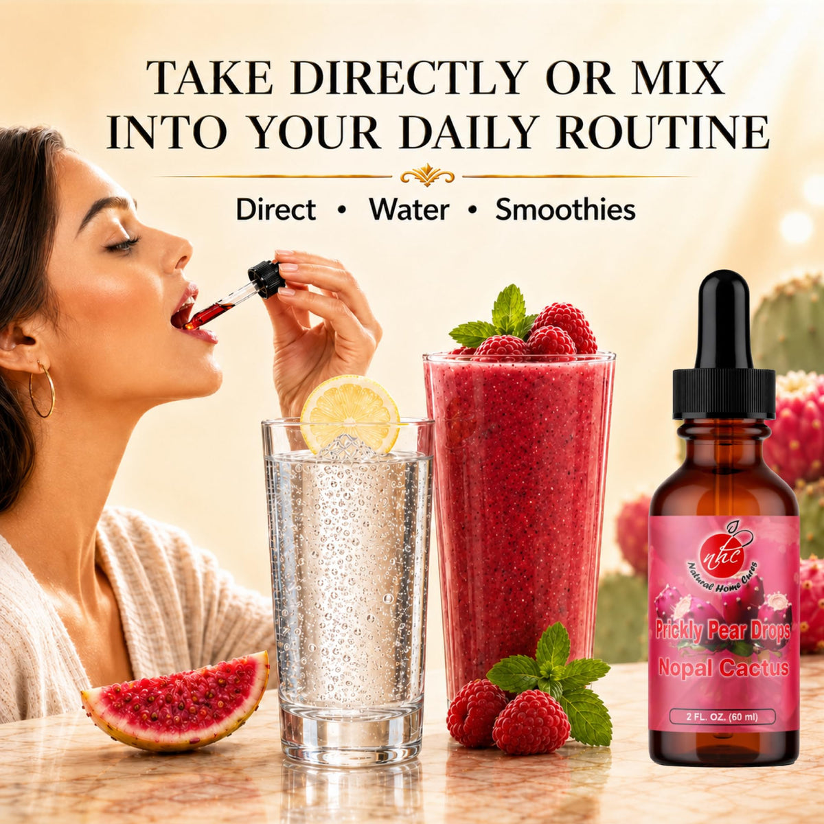 Natural Home Cures Prickly Pear Drops with Vitamin B12