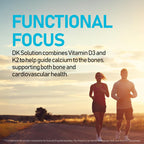 NANOWELL Vitamin D3 with K2 Softgels, 120 Count, 2000 IU 50 mcg