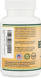 Double Wood Supplements Benfotiamine 300mg Vitamin B1 - 120 Capsules - image 4