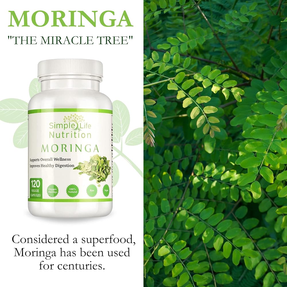 Simple Life Nutrition Organic Moringa Powder Capsules - 120 Count - image 5