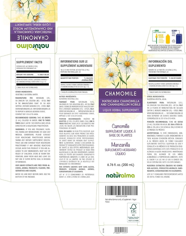 Naturalma German and Roman Chamomile Flower Tincture - 6.76 fl oz - image 2