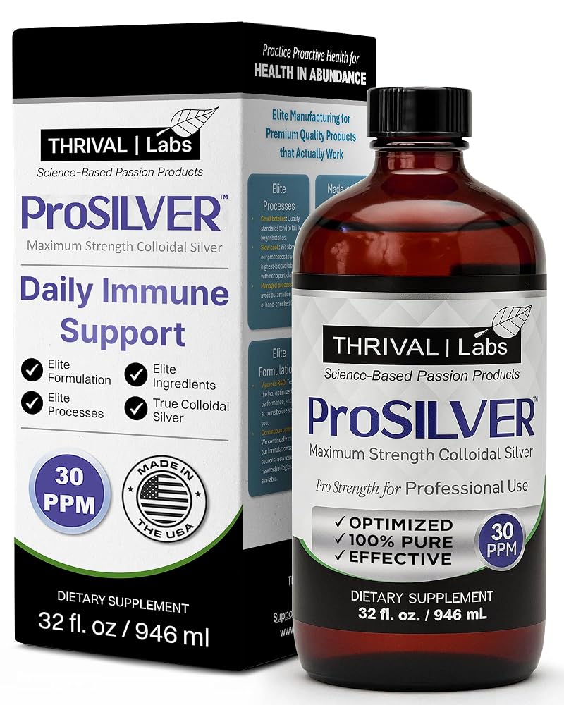 Thrival Labs ProSILVER Black Label Pure Colloidal Silver Liquid 30