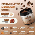 B BEWORTHS Mushroom Coffee - Lions Mane Mushroom Powder Instant