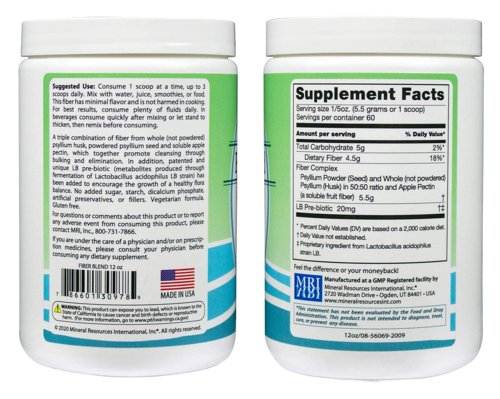 Anderson Fiber Blend with LB Prebiotic Powder - 12 Ounces - image 6