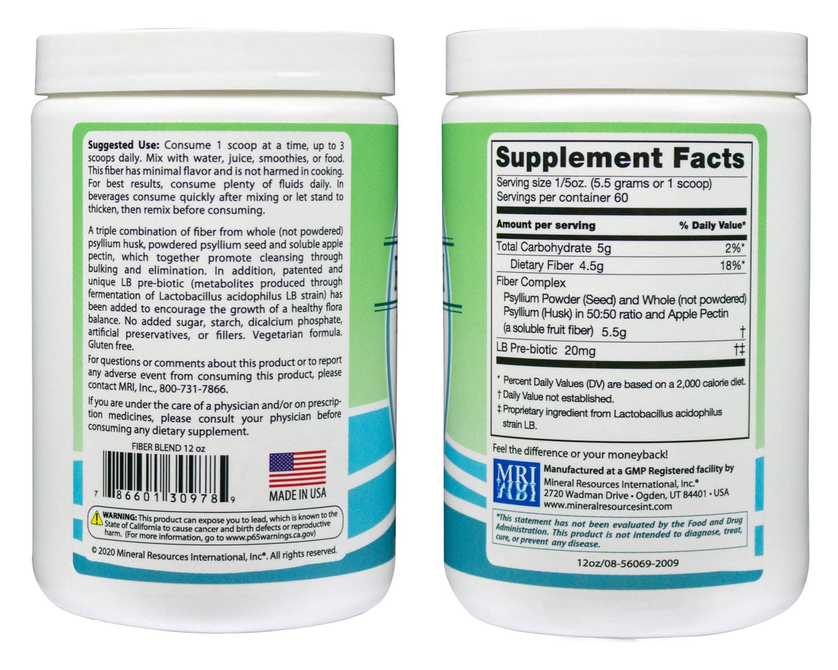 Anderson Fiber Blend with LB Prebiotic Powder - 12 Ounces - image 6