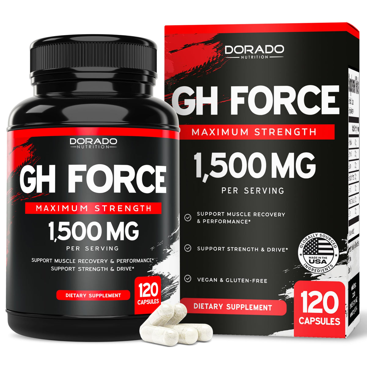 DORADO NUTRITION HGH Supplement for Muscle Growth - 120 Capsules