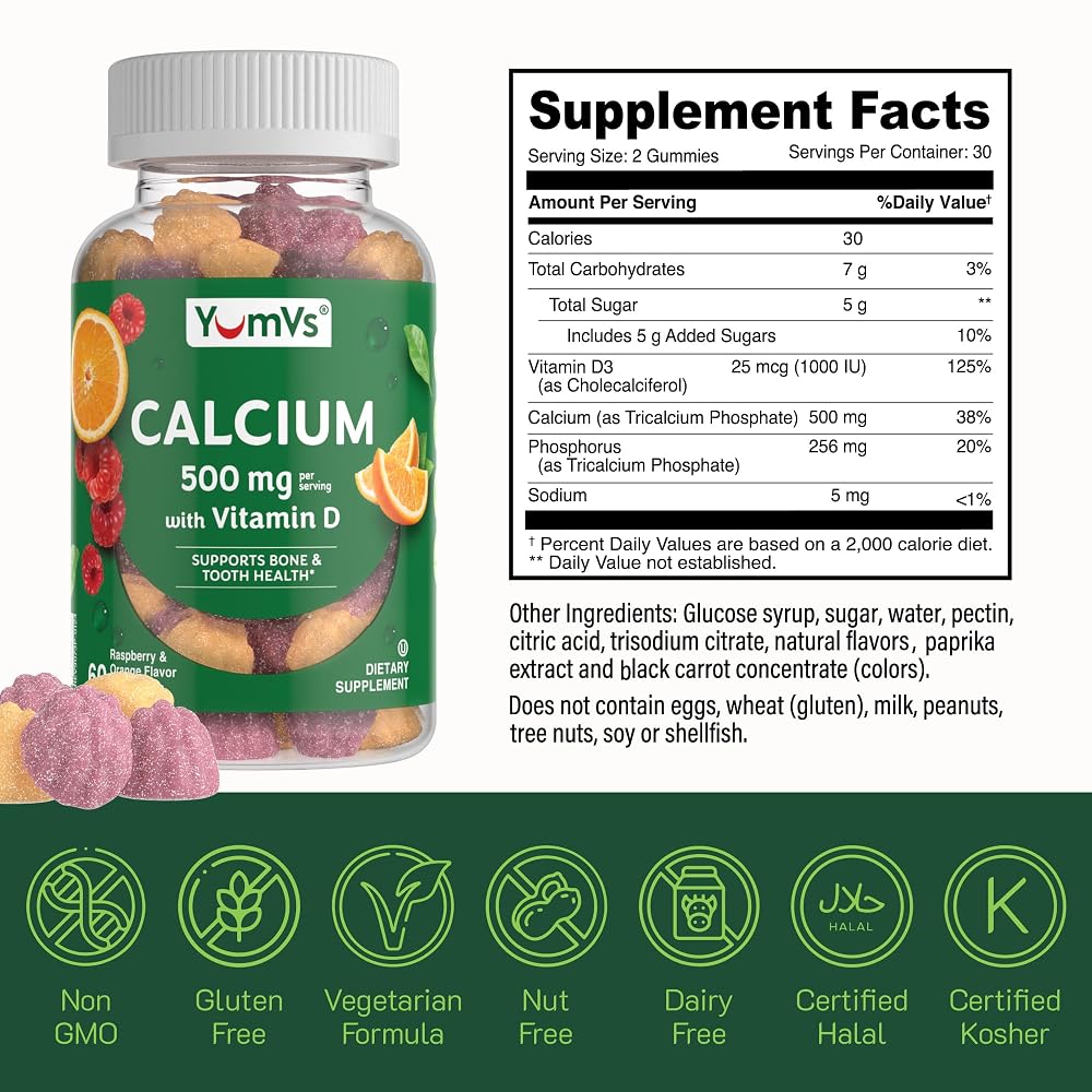 YUM-V'S Calcium Gummies 500 mg with Vitamin D3 - image 6