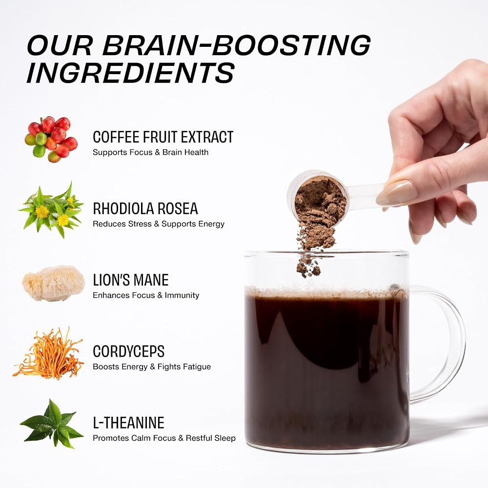 mindright Brain Boost Mushroom Coffee Enhancer Powder - 30 Servings - image 3