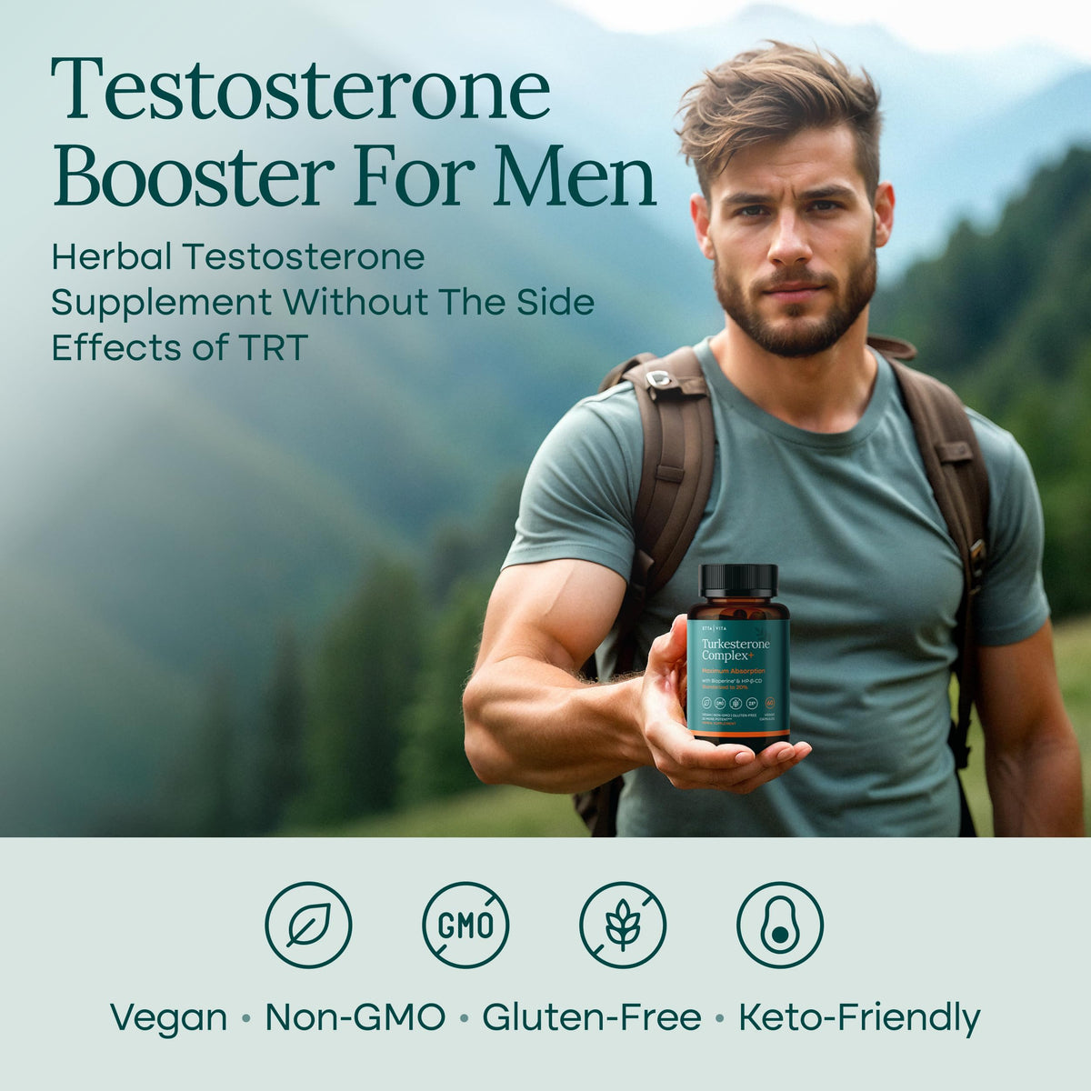 Etta Vita Turkesterone 500mg Supplement for Muscle Growth - 60 Capsules - image 4