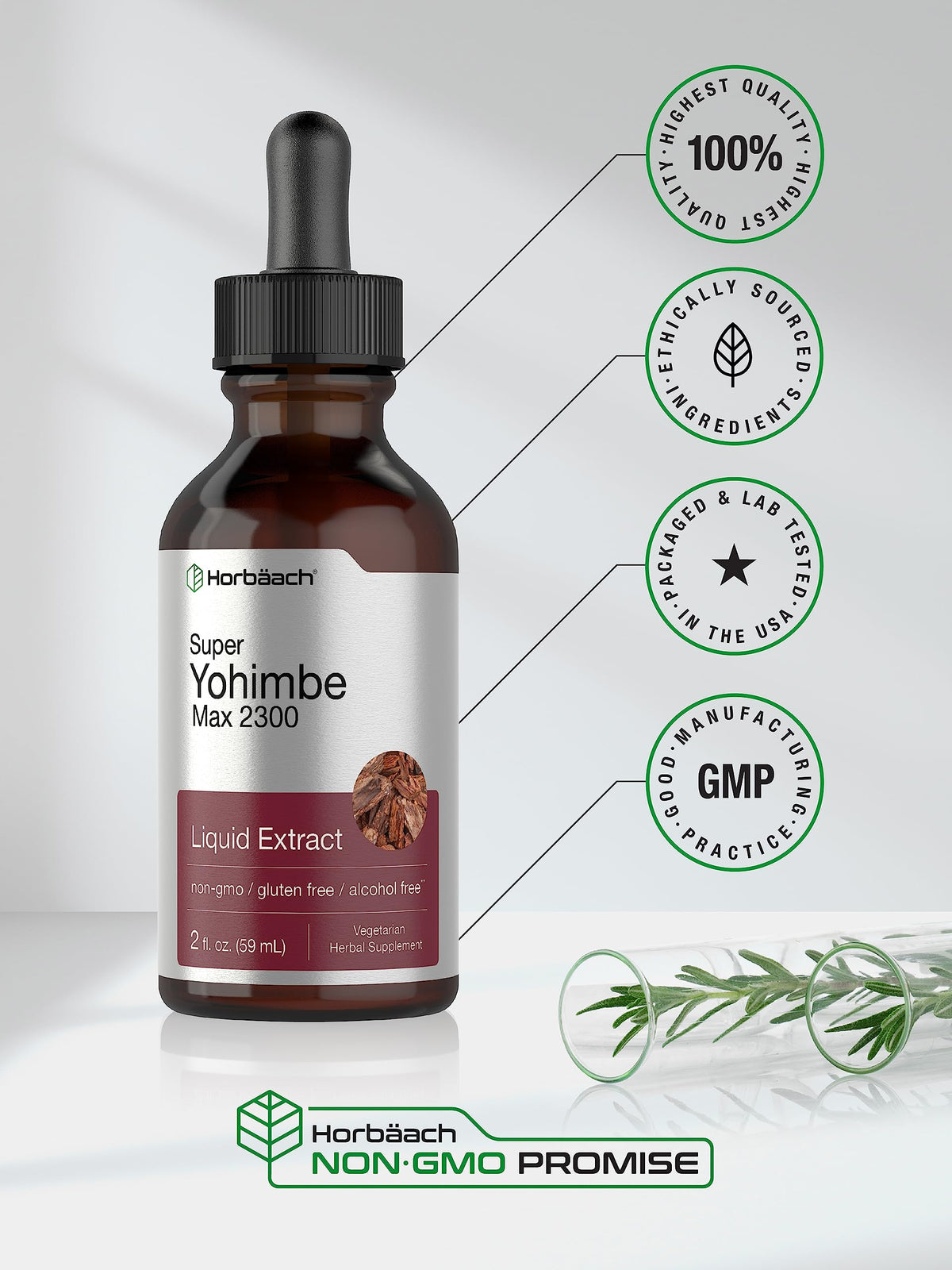 Horbäach Yohimbe Bark Liquid Extract - 2 Fl Oz - image 5