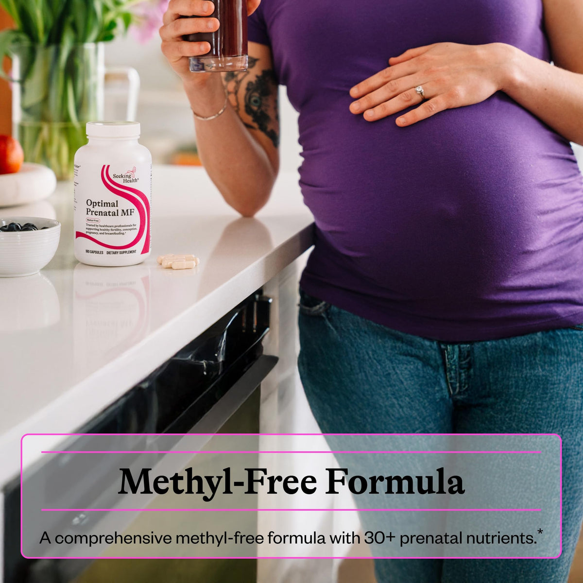 Seeking Health Optimal Prenatal MF Prenatal Vitamin - 180 Capsules - image 4