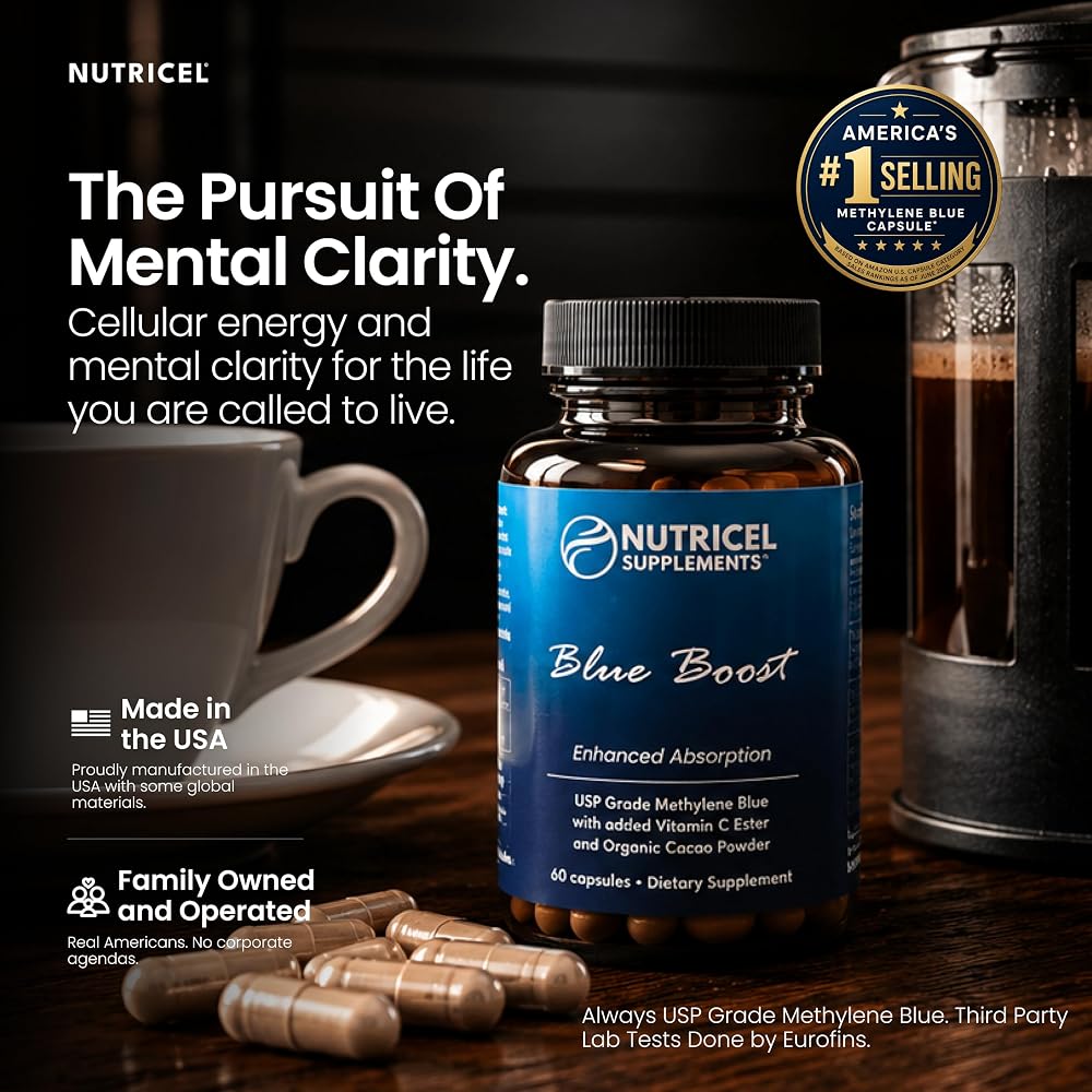 Nutricel Supplements Methylene Blue 12mg - 60 Vegetarian Capsules - image 2