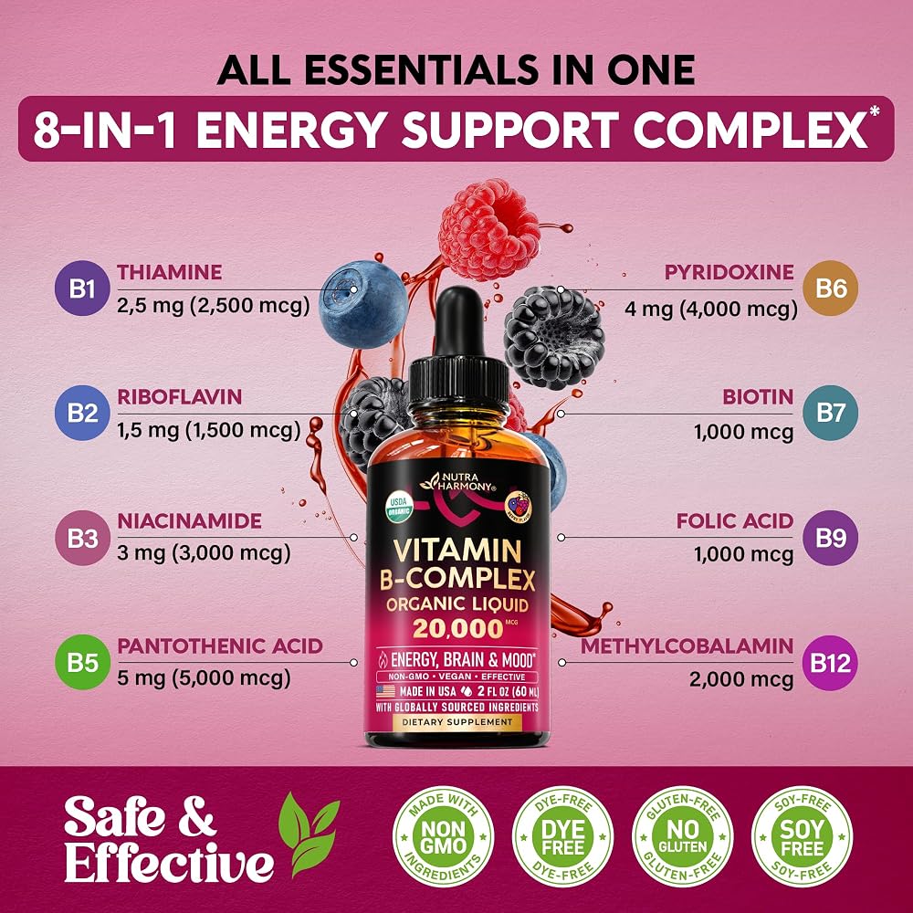 NUTRAHARMONY USDA Organic Vitamin B-Complex - - B5