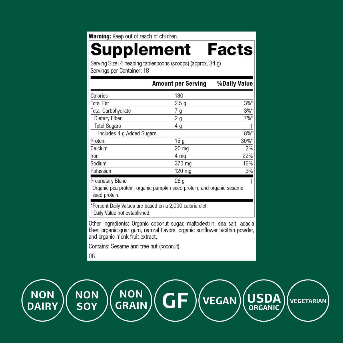 Standard Process Inc. PROTEIN_SUPPLEMENT_POWDER
