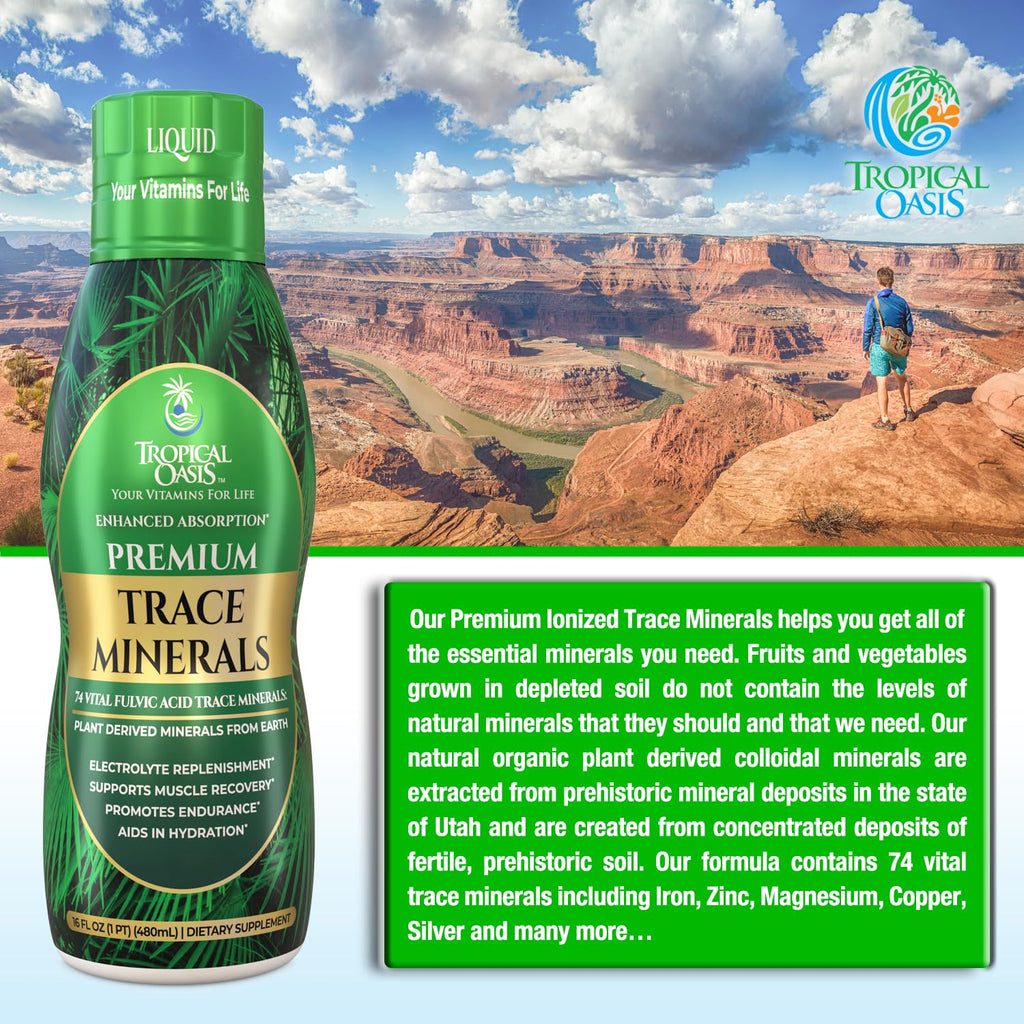 Tropical Oasis Ionized Plant Based Trace Minerals Liquid - 16 oz - image 6