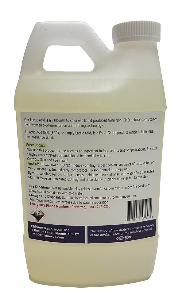 CHIVINE Lactic Acid 88% Solution Food Grade - 1 Fl Oz - image 2