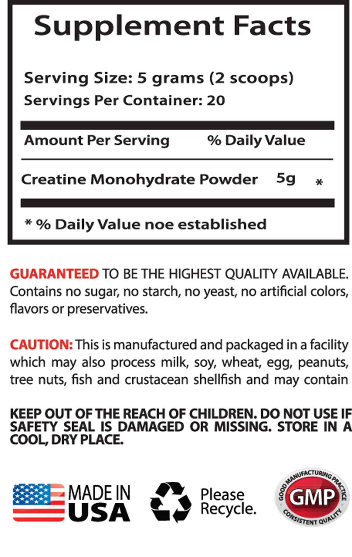Sport Supplements Creatine Powder for Energy and Stamina - 100g - image 2
