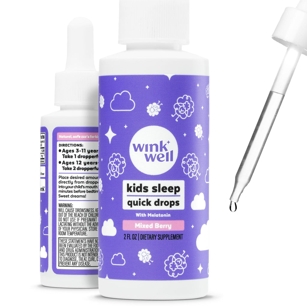 Wink Naturals Kids Liquid Melatonin Drops Sleep Aid - 2 Fl Oz