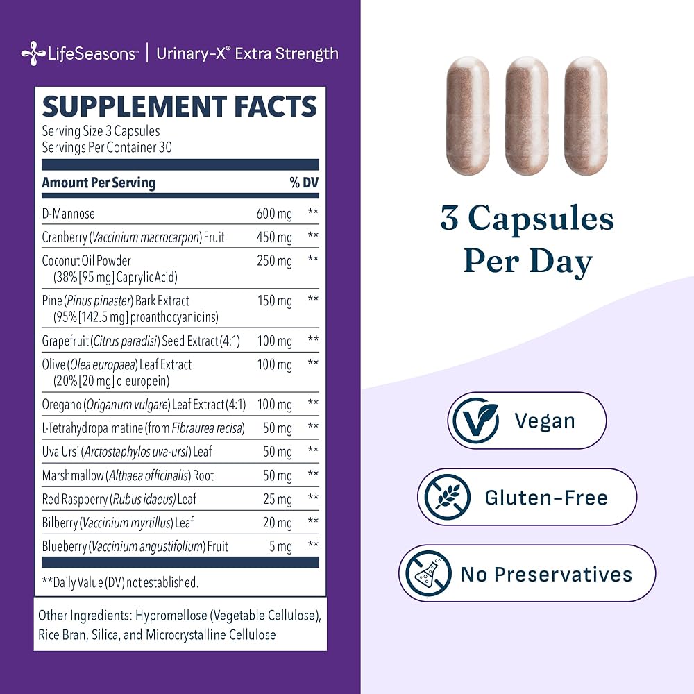 LifeSeasons Urinari-X Extra Strength Urinary Tract Support - 90 Capsules - image 5