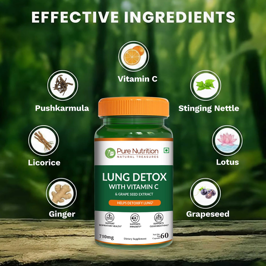 Pure Nutrition Lung Health Supplement Herbal Support - 60 Capsules - image 6