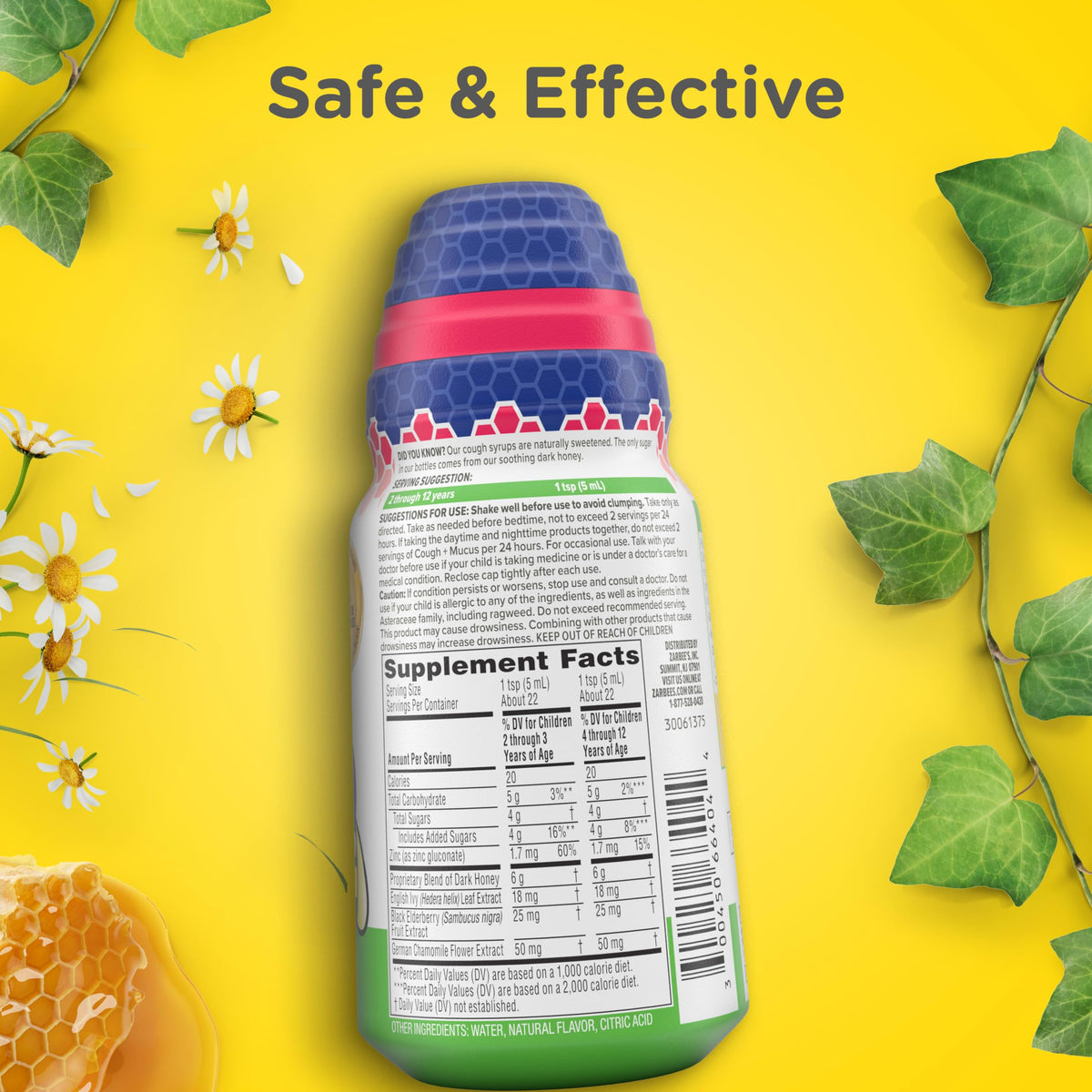 Zarbee's Kids Nighttime Cough Syrup + Mucus with Honey - 4 fl oz - image 5