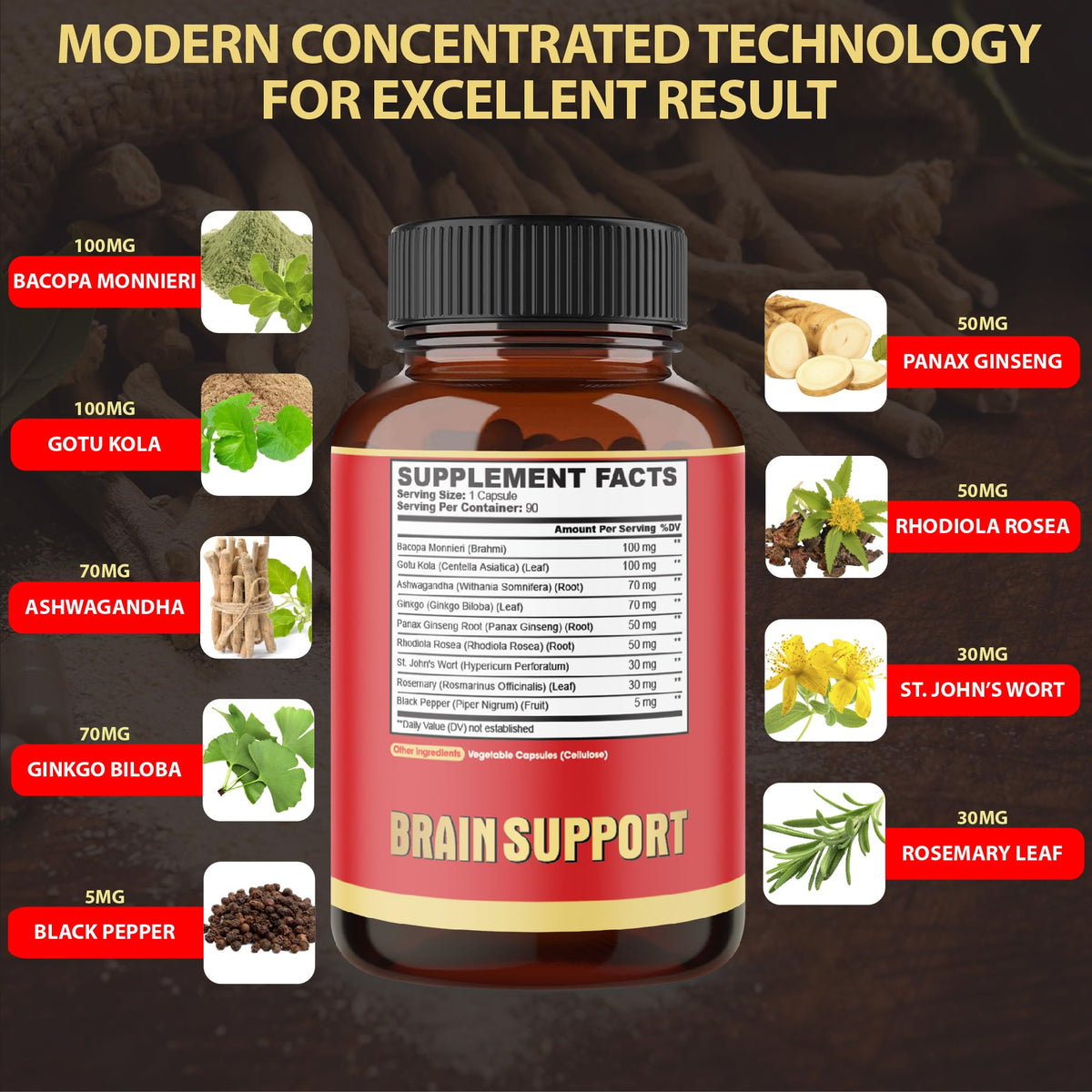 agobi 9in1 Brain Support Supplement - 90 Vegetarian Capsules - image 2