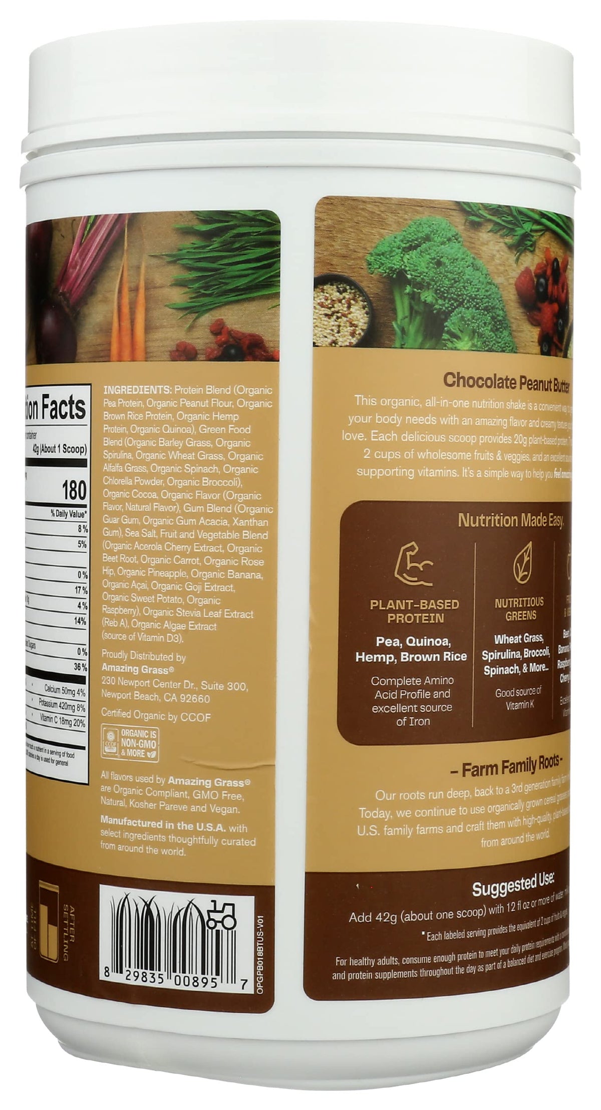 Amazing Grass Organic Plant Protein Blend: Vegan Protein Powder
