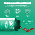 Goli Pre Pro Postbiotic Gummies - Worlds First 3-in-1 Formula